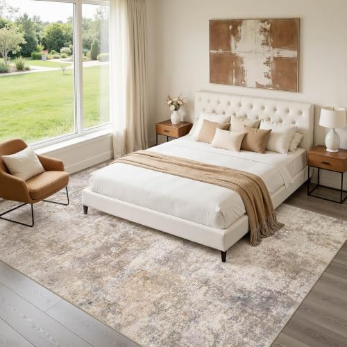 kakania Washable 5x8 Area Rug for Living Room: Abstract Modern Home Decor - Image 3