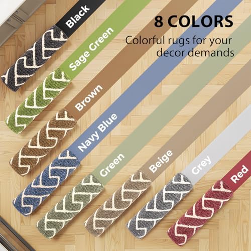 hicorfe Kitchen Runner Rug,20"x48"+20"x32" Kitchen Set,Non-Slip Kitchen Mat - Image 3