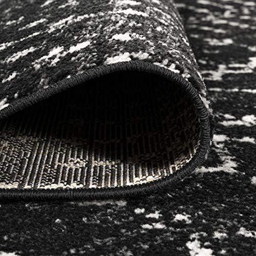 JONATHAN Y Boho Vintage Diamond Black/Ivory Round Area Rug 9 ft, Moroccan Hype for Living Room, Bedroom, Kitchen, Office, Easy-Cleaning, High Traffic, Pet-Friendly, Non-Shedding (MOH101D-9R) - Image 3