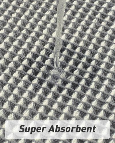 Upgraded Waffle Bath Mat Ultra Absorbent Non Slip Bathroom Mat, 17" x 24" - Image 3