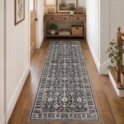 2x6 Washable Hallway Runner Rug: 6ft Kitchen Rugs with Non Slip Backing by TOPRUUG