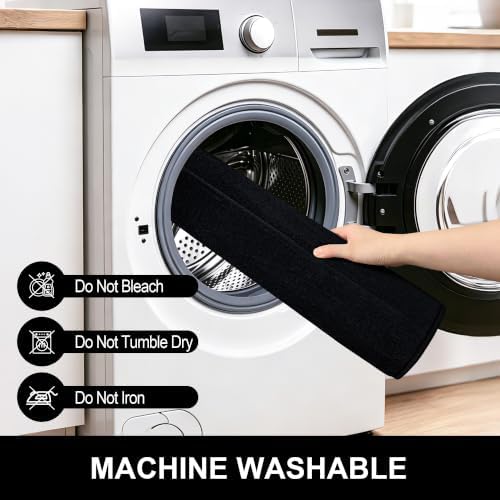 Memory Foam Bath Mat 36" x 24", Ultra Soft Absorbent Bathroom Rug Non Slip, Machine Washable Bath Rug for Bathroom, Shower and Tub,Black - Image 6