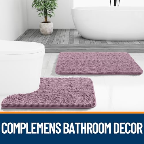 OLANLY Bathroom Runner Rugs 59x20, Extra Soft Absorbent Chenille Bath Rugs - Image 7