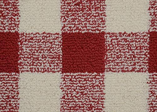 Garland Rug Country Living – Checkered Buffalo Plaid Design, Non-Slip Rubberback, Traditional 5x7 Area Rug for Living Room, Bedroom, Kitchen, Dining Room,Nursery,Chili Red/Ivory - Image 7