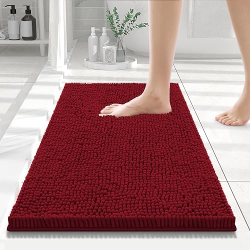 Smiry Bathroom Rugs 24X16, Luxury Chenille Extra Soft Absorbent Bath Mat by Smiry