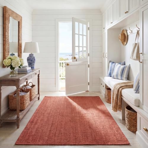 SAFAVIEH Natural Fiber Area Rug 5x8, Jute Knotted Rust NF447C by Unknown