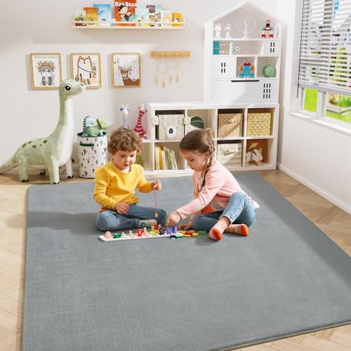 Amearea 6x6 Square Area Rugs for Bedroom Living Room, Grey Memory Foam Rug - Image 6