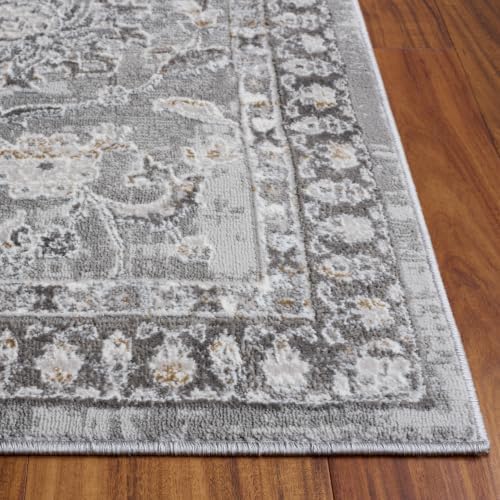 SAFAVIEH Parker Area Rug 4x6, Textured Grey PRK158F - Image 3