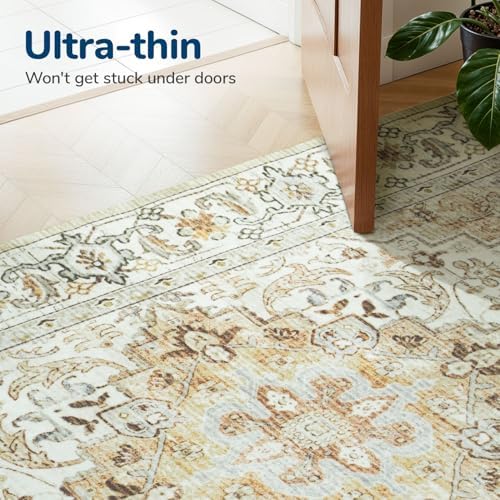 Lessymo Washable Area Rug 5x7 for Living Room, Soft Bedroom Boho Rugs Beige - Image 4