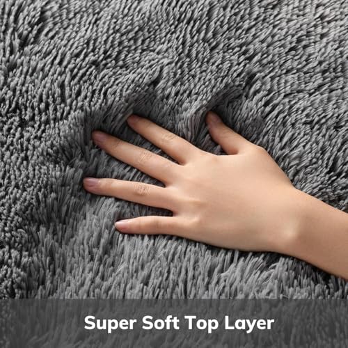 Ophanie Area Rugs 10x12 Living Room, Large Soft Grey Bedroom Carpet - Image 2