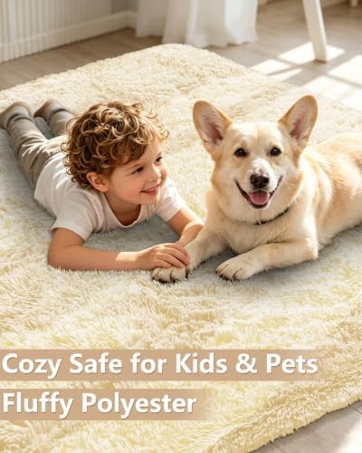 Smiry Area Rugs for Living Room Bedroom 8x10 ft, Fluffy Washable Carpet - Image 3