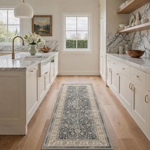 Bavni 2x3 Doormat, Vintage Floral Washable Non Slip Area Rug for Entrance - Image 6
