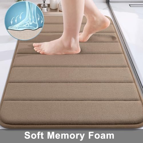 Buganda Memory Foam Bath Mat 24 x 16, Ultra Soft Absorbent Bathroom Rugs - Image 3
