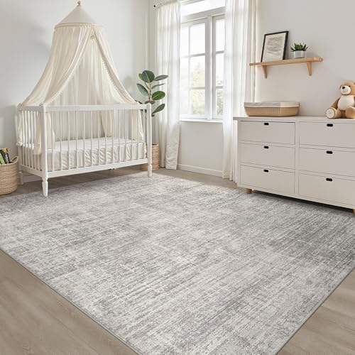 LOONGRUG 6x8 Area Rug Washable Neutral Modern Living Room Rug Brown Gray - Image 7