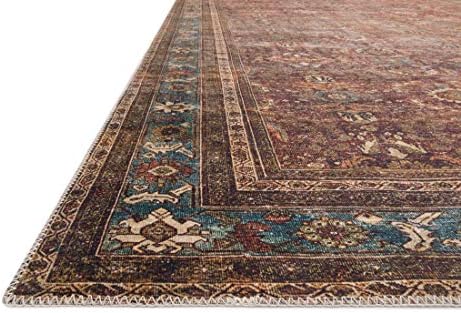 Loloi Layla Brick/Blue 2'-3" x 3'-9" Accent Rug - Image 7