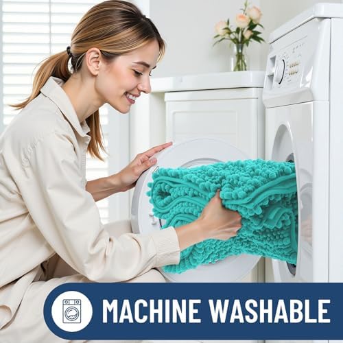 Smiry Bathroom Rugs 44X24, Extra Soft Rubber Backing Chenille Bath Mats - Image 6