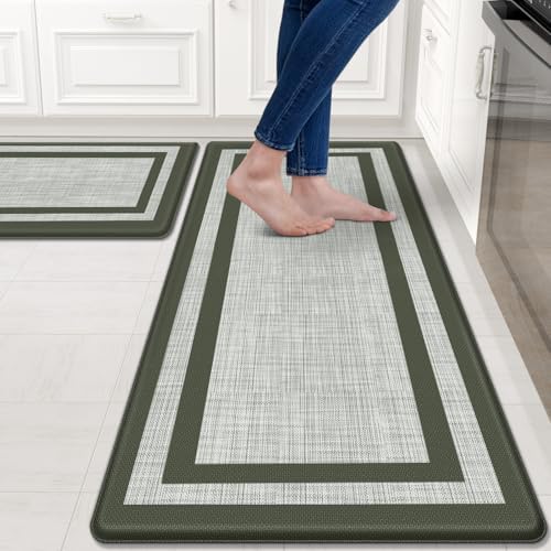 Mattitude Kitchen Mats Set of 2,Cushioned Anti-Fatigue Non-Skid Rug Sets by Mattitude