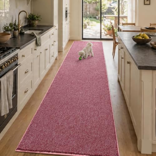 2x10 Red/White Runner Rug Washable Non-Slip for Kitchen Hallway Bathroom by Unknown