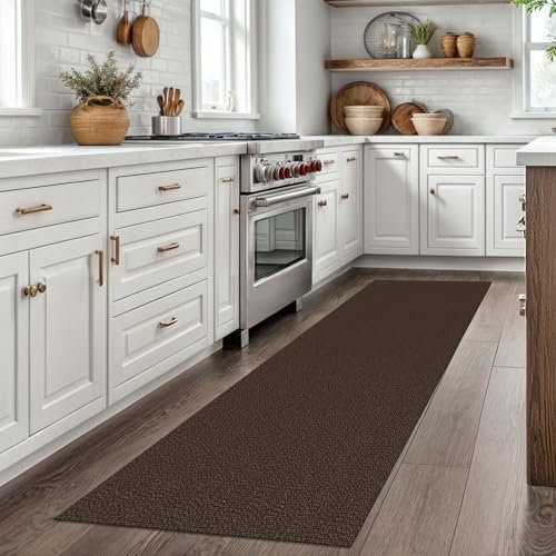 EARTHALL Washable Runner Rug, Non Slip Kitchen Rug, 2x7 Ft, Brown/Coffee - Image 5