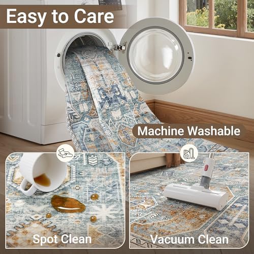 befbee Washable 5x7 Area Rug Non Slip Stain Resistant Rug for Living Room - Image 5