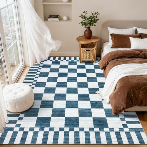 GarveeHome Checkered Rug 3x5 Area Rugs for Living Room Washable Nursey Rug - Image 4