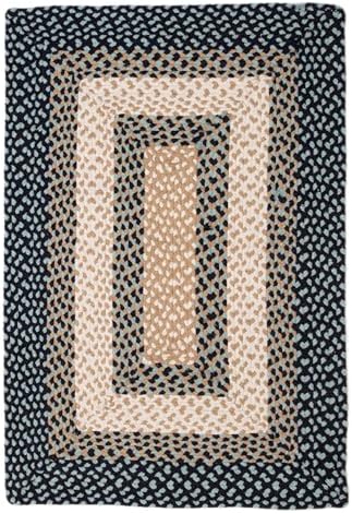Super Area Rugs 4X6ft Farmhouse Braided Rug - Natural Soft Cotton Carpet for Dining Room/Kitchen - Primitive Country Woven Rug - Blue/Cream/Ivory by SuperAreaRugs