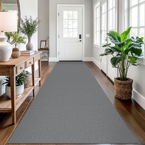 EARTHALL Washable Runner Rug, Non Slip Hall Runner Carpet, 3x12 Ft, Dark Gray by Unknown