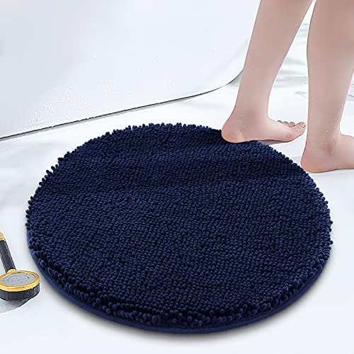 Smiry Round Bathroom Rugs 24X24, Chenille Extra Soft Absorbent Bath Mat by Smiry