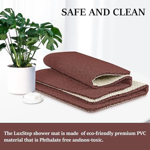 LuxStep Shower Mat Bathtub Mat Non-Slip Bath Mat with Drain, Quick Drying - Image 5