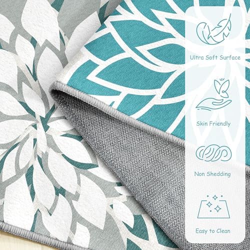 Arenarug Outdoor Rug Waterproof, Washable Patio Rug for Deck, 2x3, Teal - Image 4