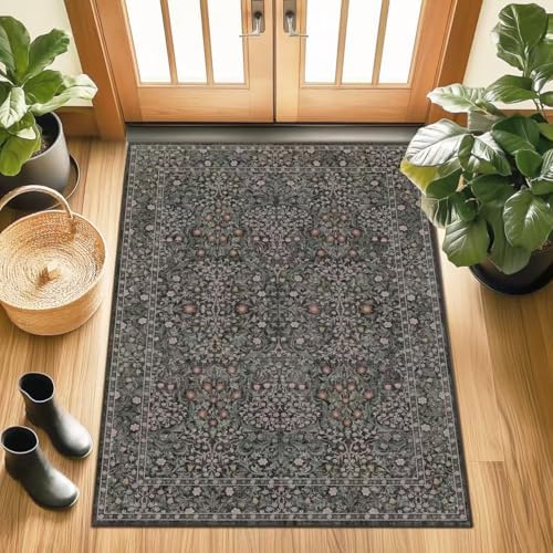 entryway Rug 3×5 Washable Green Kitchen Small Rugs by Unknown