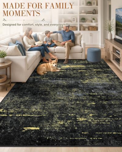 OLANLY 8x10 Washable Area Rug, Soft Non Slip Carpet for Bedroom Living Room - Image 3