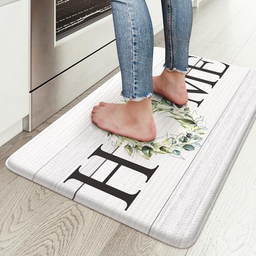 KIMODE Kitchen Mats for Floor Anti-Fatigue Cushioned Comfort Standing Mat by StayinComfortCookwithJoy