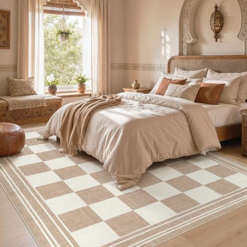 cotiled Boho 10x12 Area Rug for Living Room: Large Moroccan Washable Rug - Image 5