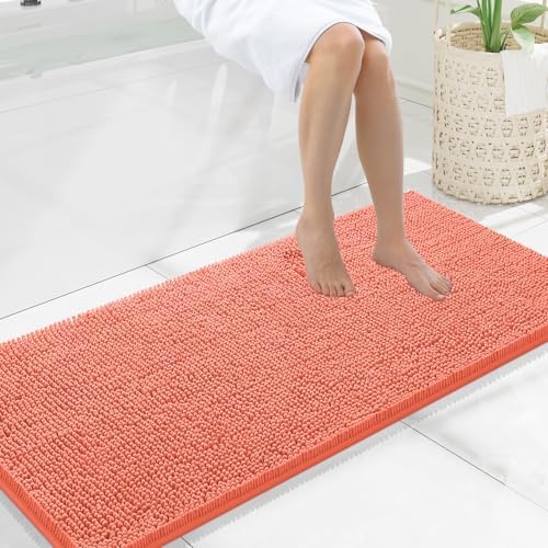 Smiry Bathroom Rugs 47X20, Luxury Chenille Extra Soft Absorbent Bath Mat by Smiry