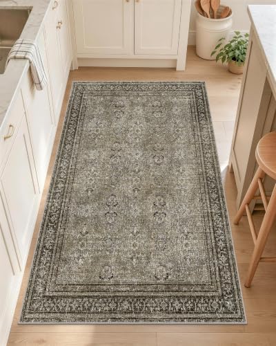OLANLY 2x4 Washable Accent Rug Non Slip Carpet for Entryway Kitchen Bedside by OLANLY