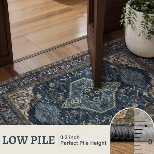 Tangsoo 6x9 Washable Area Rugs for Living Room, Oriental Non Slip Large Rug - Image 2