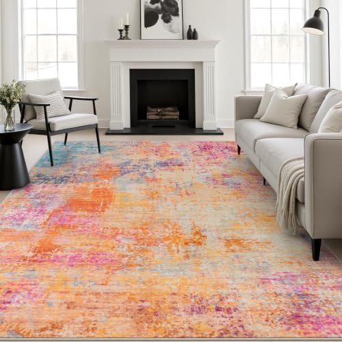 10x14 Area Rug Living Room: Modern Washable Soft Carpet Galaxy Haze by FXRHLP