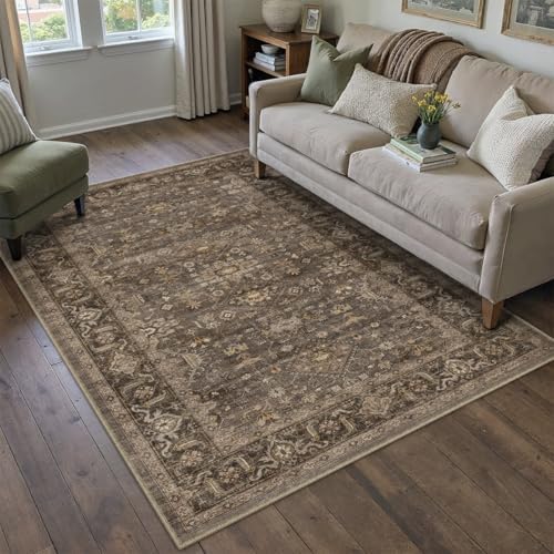 4x6 Dark Brown Vintage Area Rug - Image 2