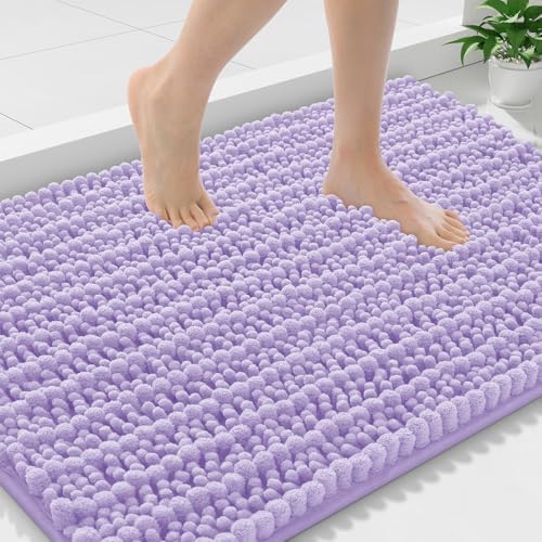 Smiry Bathroom Rugs 36X24, Extra Soft Rubber Backing Chenille Bath Mats by Smiry