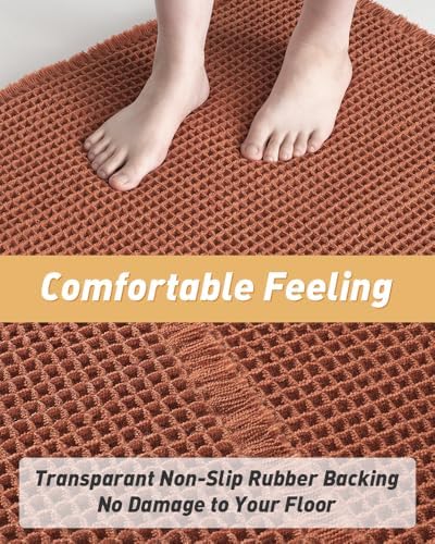 Upgraded Waffle Bath Mat Ultra Absorbent Non Slip Bathroom Mat, 20" x 32" - Image 4