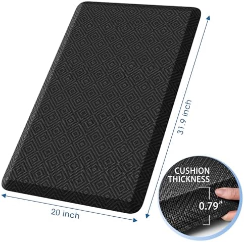 Anti-Fatigue Kitchen Mats for Floor Standing and Comfort Desk Mats 32"x20" - Image 2