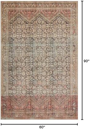 Loloi Loren Charcoal/Multi 5'-0" x 7'-6" Area Rug - Image 3