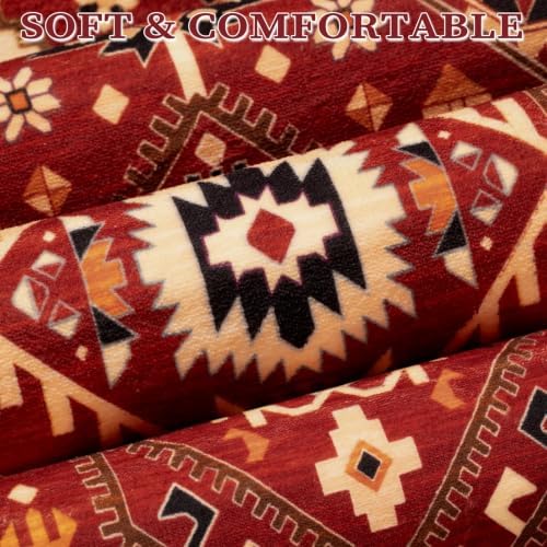 SERISSA 5x7 Washable Non Slip Boho Area Rug for Living Room，Red Black - Image 6