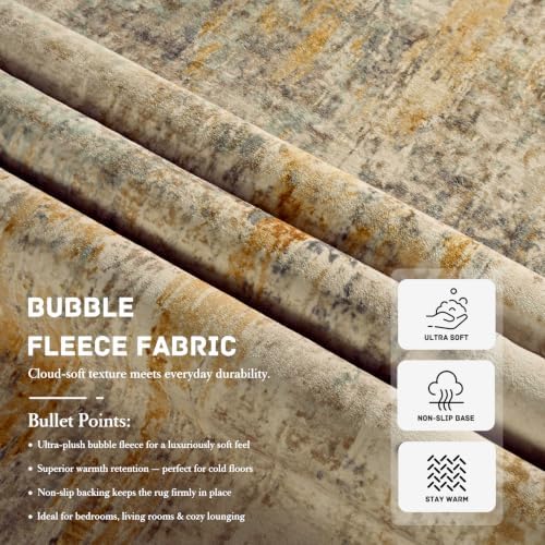 3x8 Beige Rug Runners for Hallways Kitchen Runner Rug Non Slip Washable Black Long Runner Rugs with Rubber Backing Soft Abstract Carpet Runner for Bedroom, Kitchen, Bathroom, Entryway - Image 7