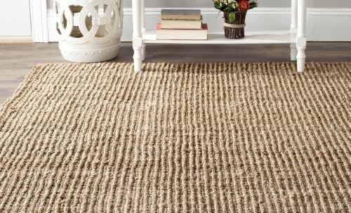SAFAVIEH Natural Fiber Runner Rug 2x8, Jute Knotted Natural NF447A by Unknown