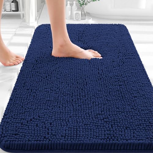 OLANLY Small Bathroom Rugs 30x18, Extra Soft Absorbent Chenille Bath Rugs by OLANLY
