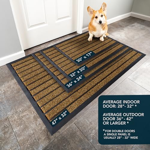 ubdyo Extra Durable Door Mat Outside Entrance (30" x 17", Bright Brown) - Image 3
