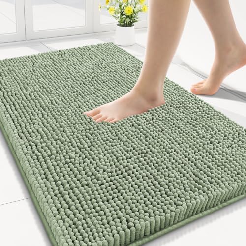 Smiry Bathroom Rugs 30X18, Luxury Chenille Extra Soft Absorbent Bath Mat by Smiry