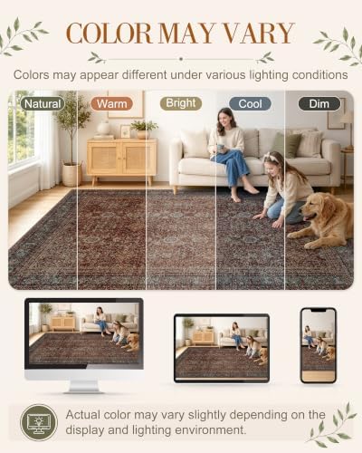 OLANLY 4x6 Washable Area Rug, Soft Non Slip Carpet for Bedroom Living Room - Image 2